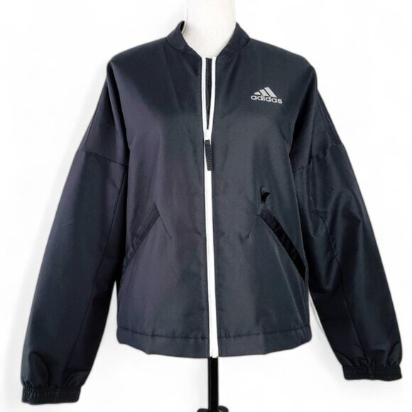Adidas Back to Sport Light Insulated Zip Up Jacket Women's Chunky Three Stripe L - Picture 3 of 10